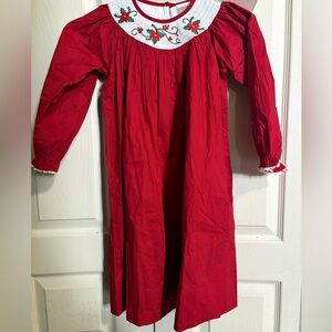 Lil Cactus Red Dress with Embroidered Detail